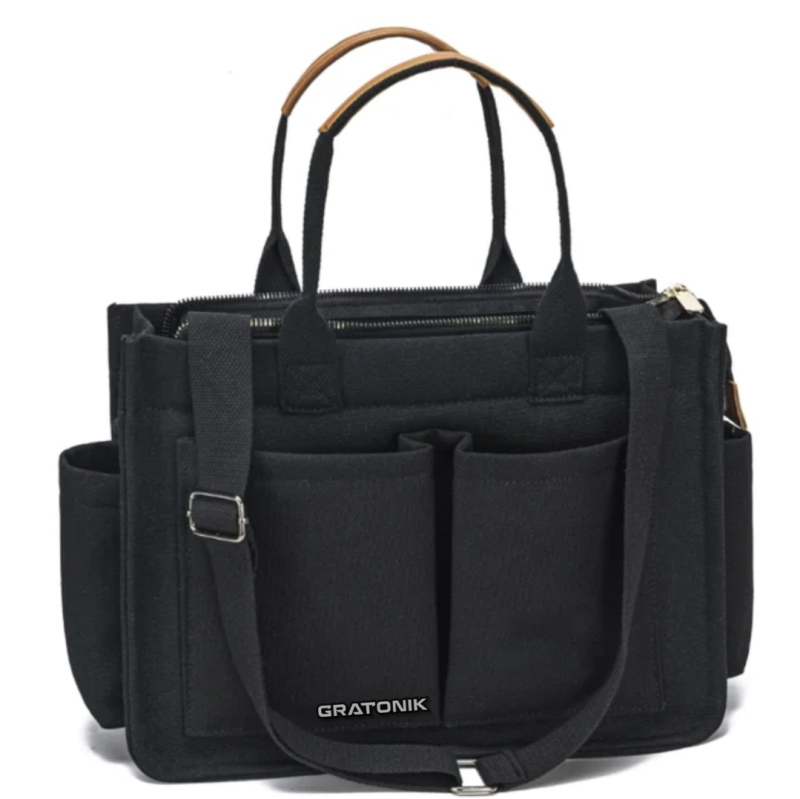 Black tote bag