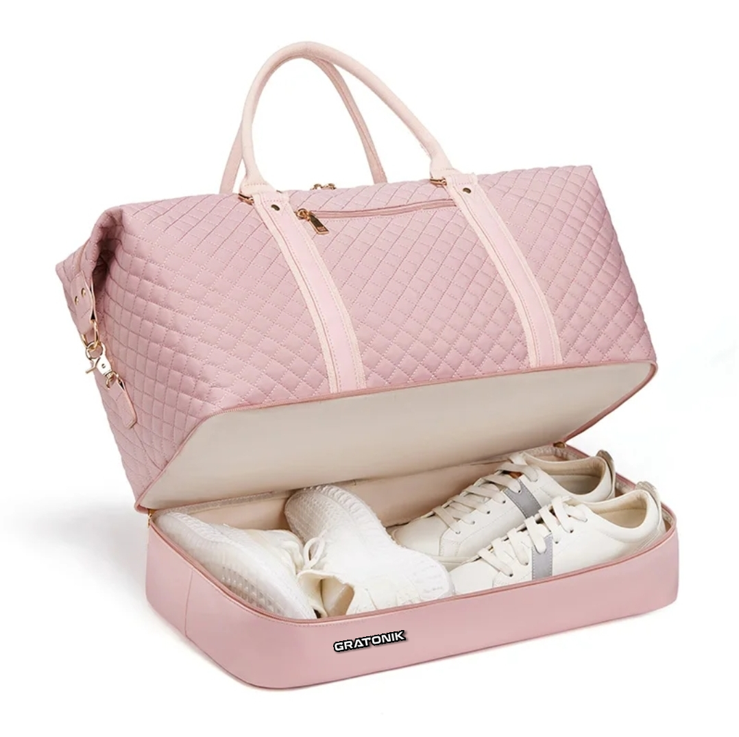 Pink & Blue woman's duffle bag - Image 4