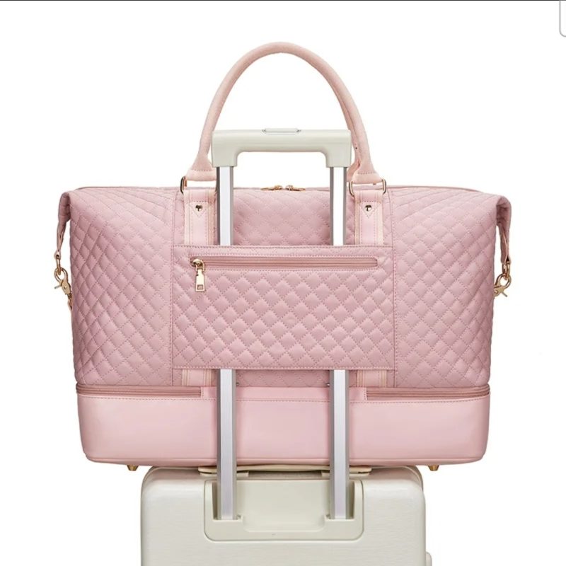 Pink & Blue woman's duffle bag - Image 5