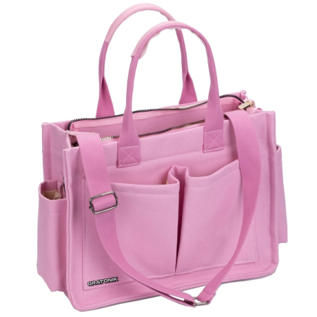 Pink tote bag