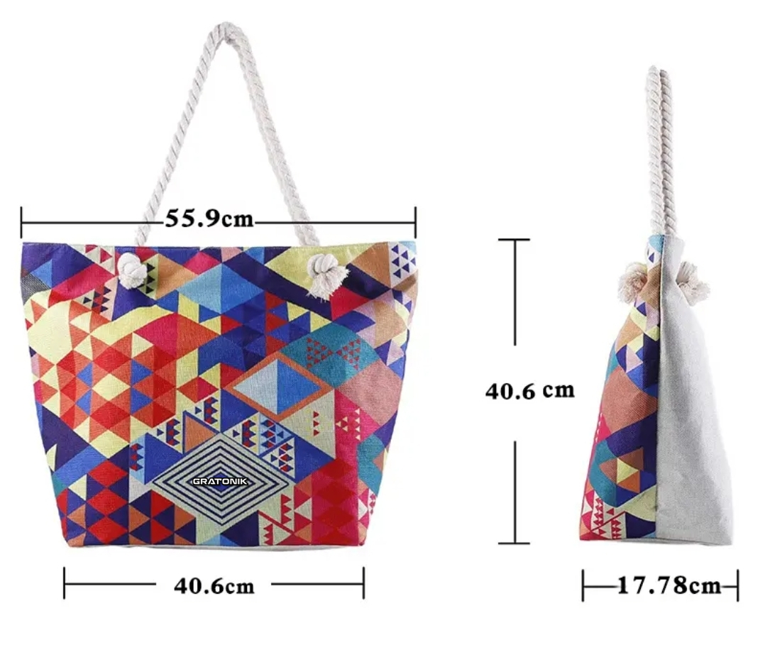 Grids Beach bag - Extra large - Image 2