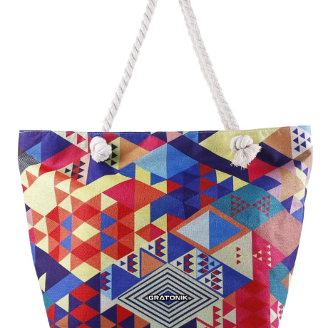 Grids Beach bag - Extra large